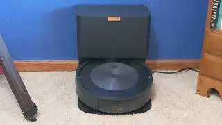 iRobot Roomba j7+ approaching home base.