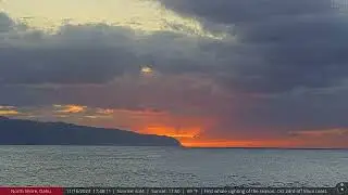 Nov 16:, 2023: Sunset at Kaʻena Point on the North Shore of Oahu, Hawaii