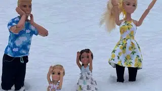Winter Storm! - Barbie Chelsea dolls Aria and Mae have a Winter storm - weather - snow -Barbie dolls
