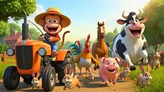 🐒 Little Farmer Monkey Goes Fishing and Raises Rabbits on the Farm