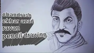 chandrashekhar azad ravan face drawing tutorial//pencil drawing step  by step,,,,