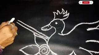 Republic day kodi kolam|National flag kolam|Small rangoli flag kolam|இந்திய தேசிய கொடி கோலம்|Art||
