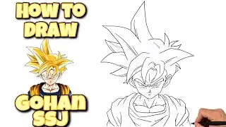 How To Draw Gohan SSJ | DRAGON BALL Z | Step By Step #animedrawing #drawing #dragonballz