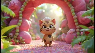 Cookie Cat and the Jellybean Jungle | Sweet Adventure Rhyme for Kids | Nursery Rhymes for Children