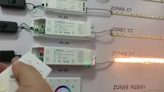 LTECH F2 remote pairs with receivers and control LED strips