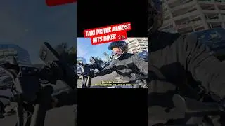 Taxi driver almost hits motorcycle biker in Mexico #travel #moto #biker #motovlog #vlog