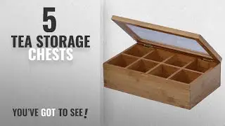 Top 10 Tea Storage Chests [2018]: Oceanstar Bamboo Tea Box, Natural