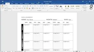 How to Create a Planner in  Word