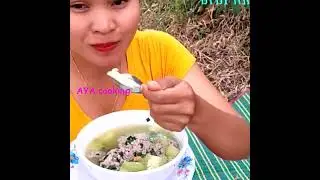 New Food - Amazing AYA Coking Pork Recipe Eating So Delicious