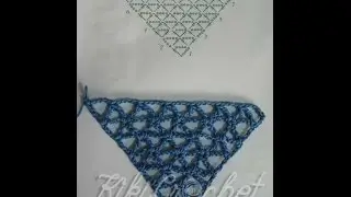 Σαλι με Πλεξη Τριγωνακια - με Πατρον