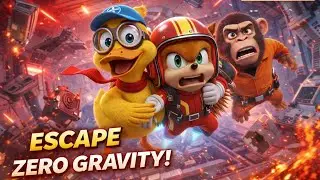Escape from the Space Station | The Ultimate Zero Gravity 3D Movie|Rolo & Luna Tales