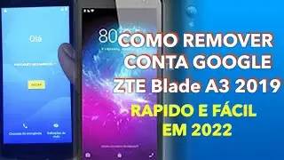 Como remover conta Google ZTE Blade A3 2019 sem Wi-fi e sem instalar Aplicativos