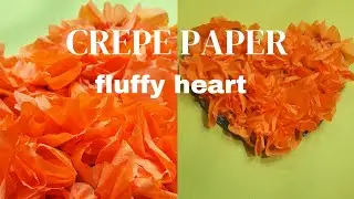 tissue paper puffu heart Valentine's window decoration |crepe paper puffy heart