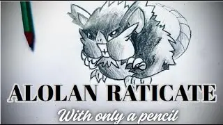 ALOLAN RATICATE &ndash; Pencil Sketch Pok&eacute;mon Art | POKEPENCIL