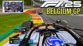 Alex Albon's Williams Racing FW47 &ndash; 2025 Belgium Grand Prix  (25% Race) | F1 25 Realistic MOD HUD