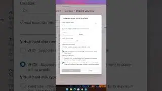 How to Create a Virtual Hard Disk on Windows 11 #windows #windows11 #youtubeshorts #shorts #pc