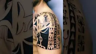 Tribal tattoo- free hand- @happytattoo1 #shorts #youtube