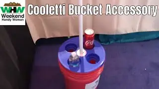 Cooletti Bucket Accessory, Umbrella Stand, Fishing Pole and Cup Holder | Weekend Handy Woman