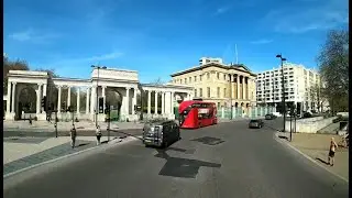 Central London amid lockdown | Bus from Westminster-Victoria-Notting Hill-ShepBush | 7th April 2020