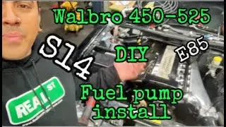 S14 240sx Walbro fuel pump install (DIY) 1995-1998