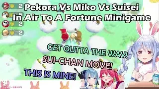 Pekora Vs Miko Vs Suisei In Air To A Fortune Minigame【Hololive English Sub】