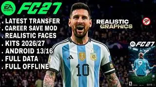 FIFA 16 MOBILE MOD EA FC 26 ANDROID OFFLINE CAREER MODE UPDATE KITS 2026/27 REAL FACES & TRANSFERS