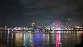 Rhine river | New Year celebration | Fire Crackers #cologne