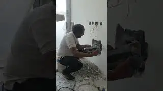 How to chipping wall for GI box fixing #shortvideo