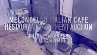 Meloncello Italian Cafe Restaurant Equipment Auction (ends 10/12)