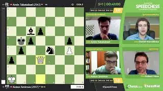 Daniel Naroditsky and Robert Hess witness a nasty stalemate