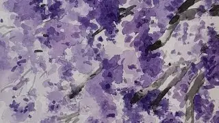 Fun way to paint a Jacaranda tree.