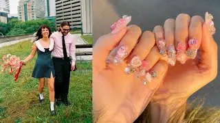 Doing My Nails for my Courthouse Wedding 👰🏻&zwj;♀️🤵🏻&zwj;♂️ MGArt Hard Gel Dual Form Method