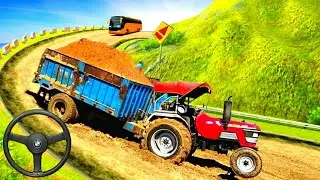 Heavy Tractor Trolley Cargo Simulator 3D Truck - Offroad Tractor Game On Mobile / Android Gameplay