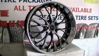 DUBSandTIRES.com 22-дюймовые хромированные и черные диски Lorenzo Luxury Mesh Rims Miami Hallandale