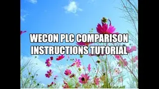 WECON PLC COMPARISON INSTRUCTIONS TUTORIAL