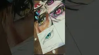 part 9 anime realistic eye challenge  tutorial of sanami #trending #art #animeart #kpop