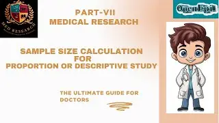 Sample Size Calculation Part VII: Sample Size for Proportion study
