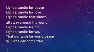 Light a Candle for Peace with lyrics