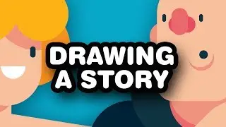 Drawing a STORY, Storytelling Flat Design Illustration