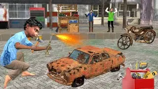 छोटा खिलौने मरम्मत Mini Vehicles Toys Khilona Restoration Hindi Kahaniya New Funny Comedy Video 2022