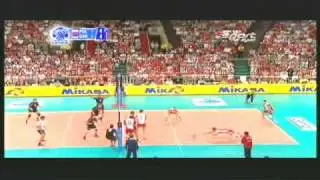 Georg Grozer atakuje (Polska - Niemcy 8.07.2010) Asseco Resovia Rzesz&oacute;w
