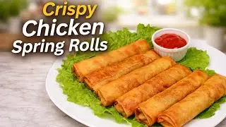 Crispy Chicken Vegetable Spring Rolls | Healthy Ramadan Iftar Snack