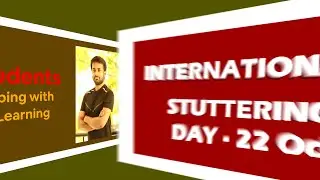 International Stuttering Day  awareness  by Vivin Joy #I stutter# #stammer# #stuttering Cure#
