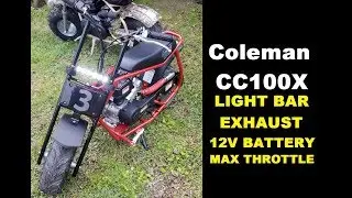 Моды Coleman CC100X &mdash; светодиодная световая панель послепродажного обслуживания, выхлопная система, максимальная дроссельная заслонка, батарея 12 В