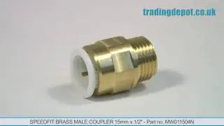 TRADING DEPOT: Speedfit Brass Male Coupler 15mm x 1/2
