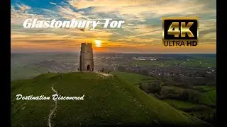 Glastonbury Tor, The Isle of Avalon, 4k drone flight, beautiful day, DJI Mini 2