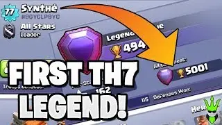 THE FIRST TH7 LEGEND PLAYER! + TH7 Farm Base Build - Push That Rush - Clash of Clans