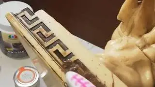 Restauro di una statua di marmo