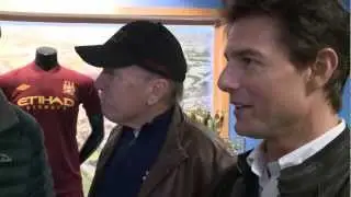 Tom Cruise and cast of Jack Reacher at Manchester Derby