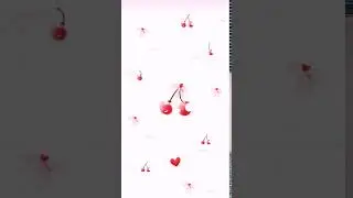 Cute Hot pink love Cherry Animated